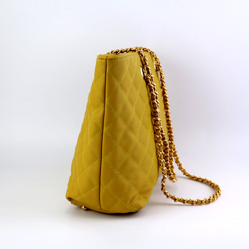 Gold shop leather bag