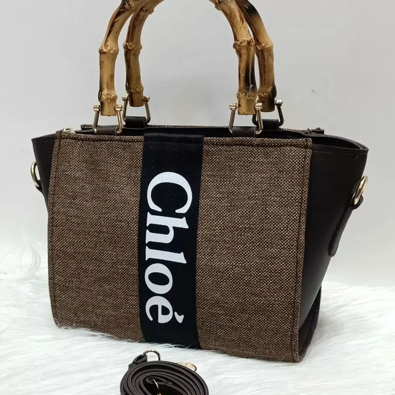 CHL Handbag Woven Bamboo Handles Strap Shoulder Bag