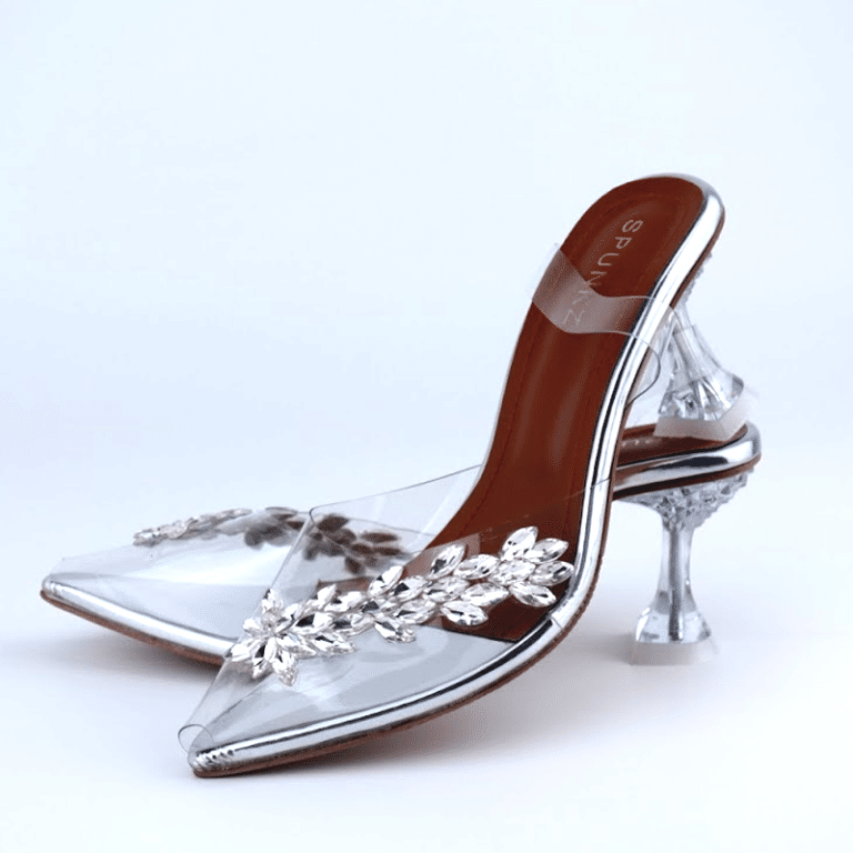 Womens Ladies Perspex Clear Glass Platform Sandals See Through Block High  Heels | eBay