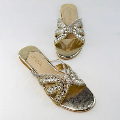 Embellished Flat Slippers for Women | Textured Elegant & Comfortable