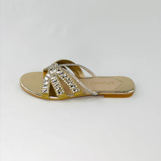 Embellished Flat Slippers for Women | Textured Elegant & Comfortable
