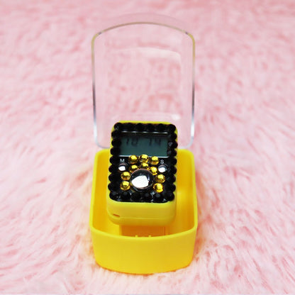 Fancy Finger Ring Tasbeeh in a Box – Diamond Tally Counters with Time Function