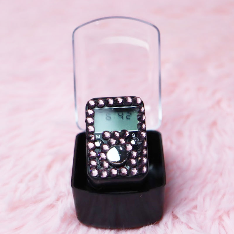 Fancy Finger Ring Tasbeeh in a Box – Diamond Tally Counters with Time Function