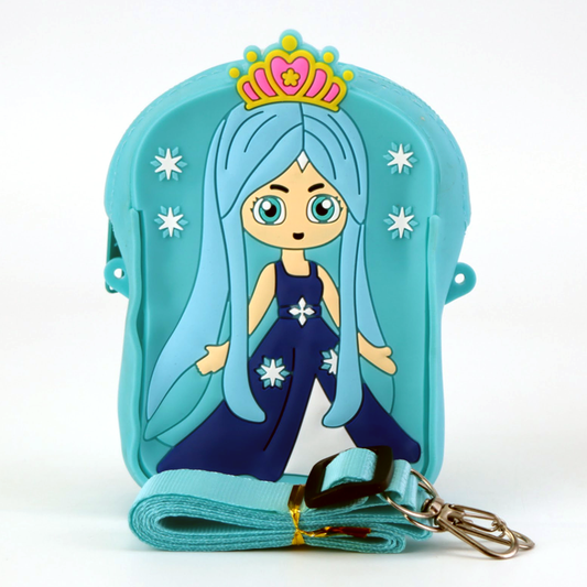 Princess Doll Silicone Bag Girls Crossbody Coin Purse with Adjustable Straps