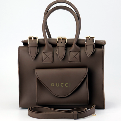 Gucci Women Leather Belt Style Bag Front Pocket Functional Handbag