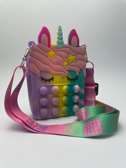 Pop It Unicorn Fidget Purse  Stress Relief Coin Wallet Crossbody Bag (Clearance Sale!)