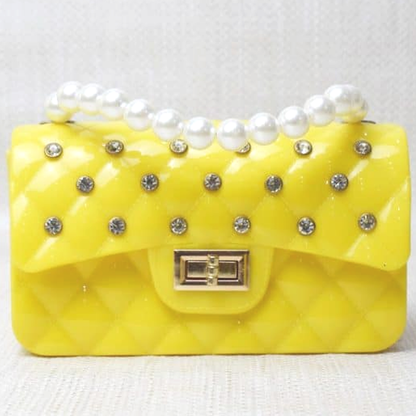 Pearl Handle Jelly Hand Bag For Women Sling Bags For Kids and Girls #22