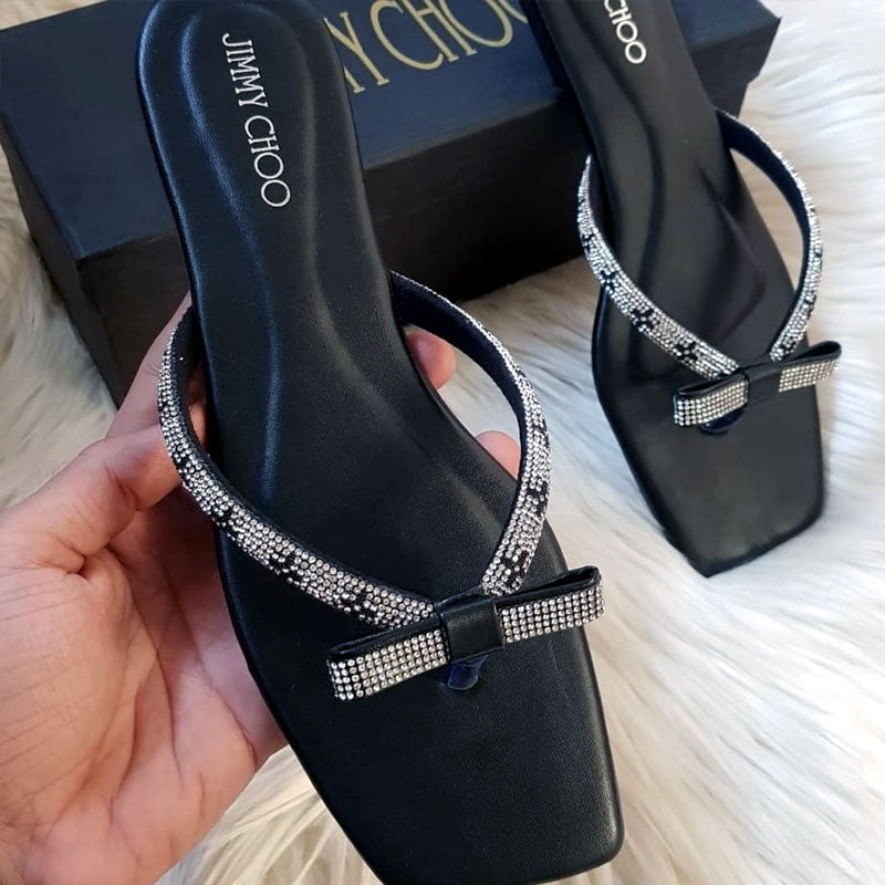 Black discount dressy slides