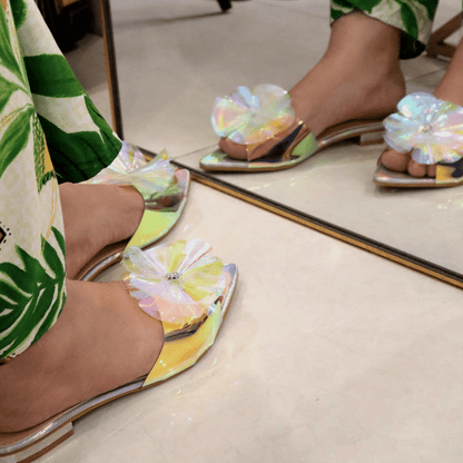 Louis Vuitton Transparent Shoes Holographic Low Heel in Pakistan
