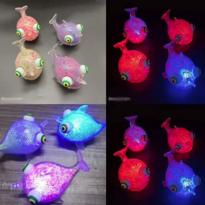 Light up Whale Squeeze Beads Decompression Fidget Toys