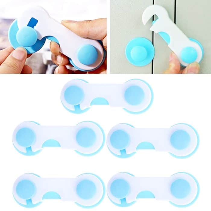 Child Safety Locks for Drawers, Cabinets, Fridge & Doors (Pack of 2)