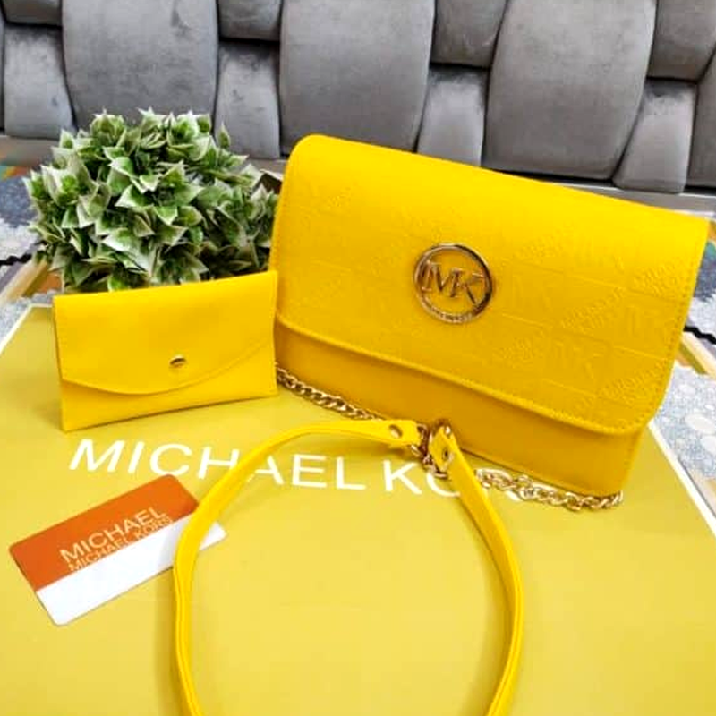 Buy Michael Kors Heather Extra-Small Logo Crossbody Bag | Mustard Yellow  Color Women | AJIO LUXE