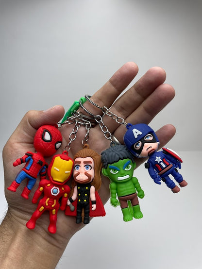 Marvel Silicone Figures Keychain Accessories – Disney Marvel Legends Avengers Keyrings Pendant