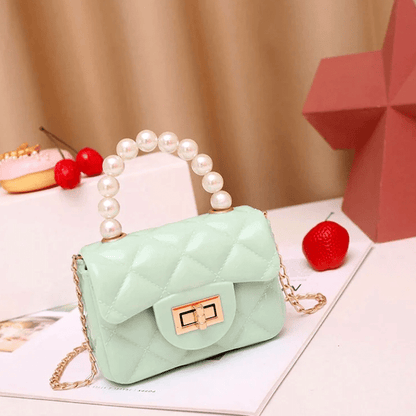 Pearl Handle Mini Jelly Bag Quilted Handbags