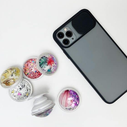 Glitter Pop Socket Mobile Stand – Finger Grip Glitter Pop Socket Phone Holder