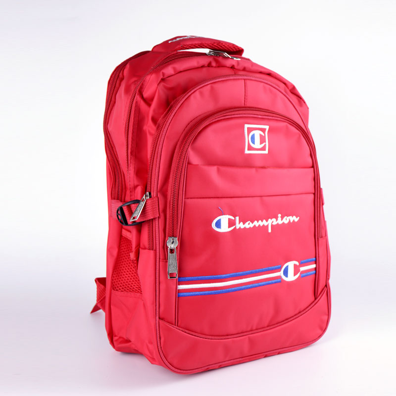 Champion Red Polyester Backpack - Functional Choice for Students and Professionals