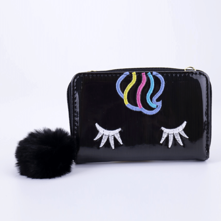 Girls Holographic Unicorn Wallet Women Kids Coin Purses Chain Shoulder Bag