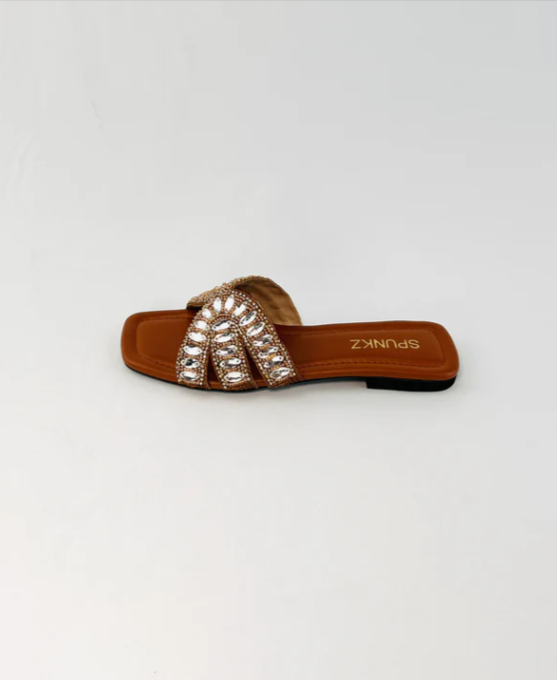 Dazzling Rhinestone Flat Slides
