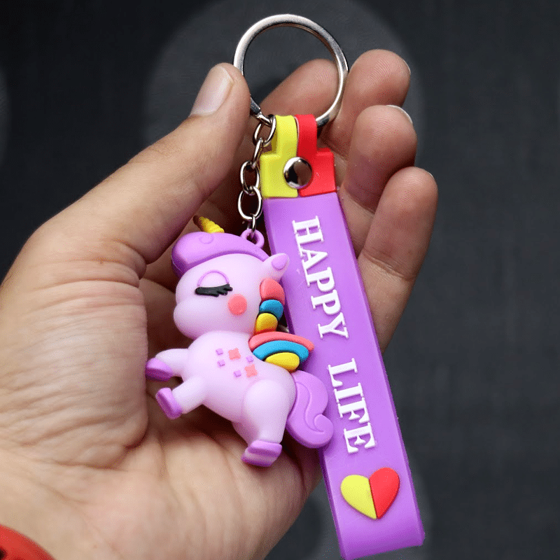 Rainbow Pony Unicorn Key Chains – Cute Little Unicorn Fashion Key Hanging Accessories