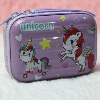 Cute Unicorn Iron Box Coin Purse For Girls – Multipurpose for Coins, Memory Card, Pen Drive Head phones & Jewelry
