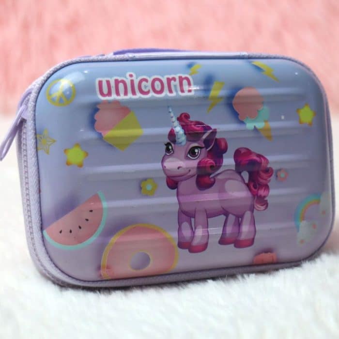 Cute Unicorn Iron Box Coin Purse For Girls – Multipurpose for Coins, Memory Card, Pen Drive Head phones & Jewelry