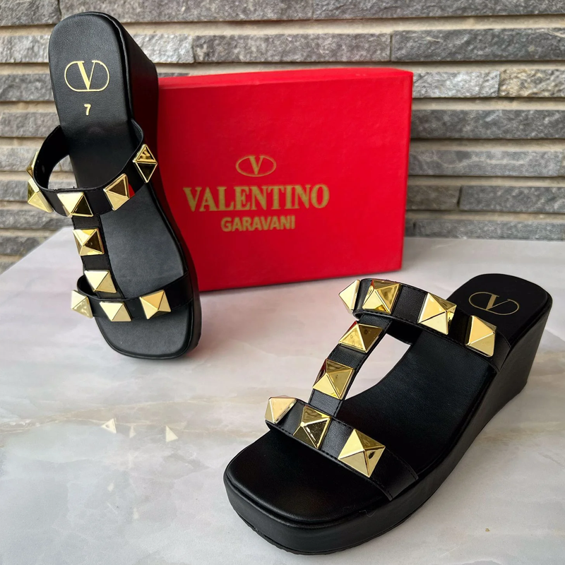 Valentino Garavani Rockstud Wedge Sandals