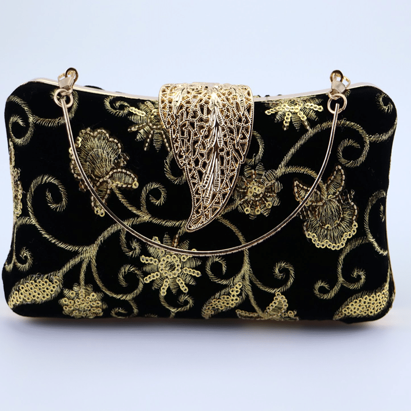 Women Velvet Evening Bag – Elegant Clutch Bag Chain Shoulder Bag