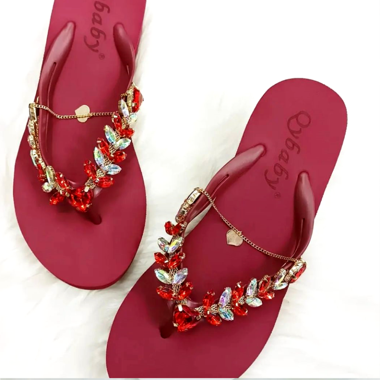 Fancy top flip flops