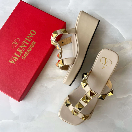 Valentino Garavani Rockstud Wedge Sandals