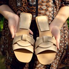 Flat Criss-Cross Leather Slider Sandals #10391 #22