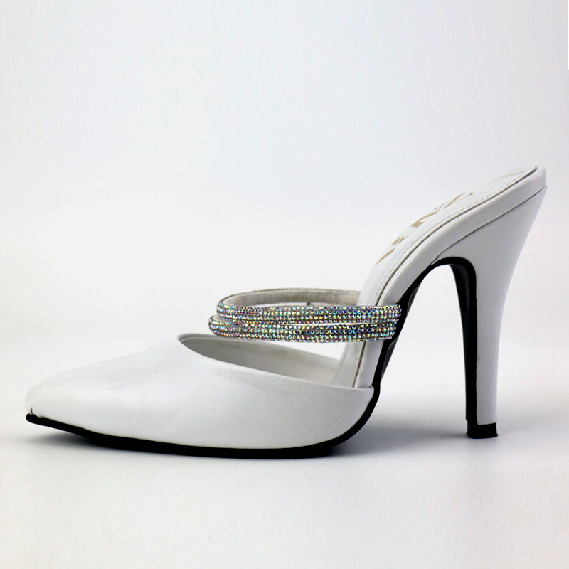 Rhinestone Decor Pointed Toe Mules Heels Online in Pakistan Spunky Mart