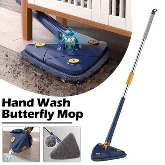 Multifunctional Triangle 360° Rotatable Adjustable Squeezing Mop