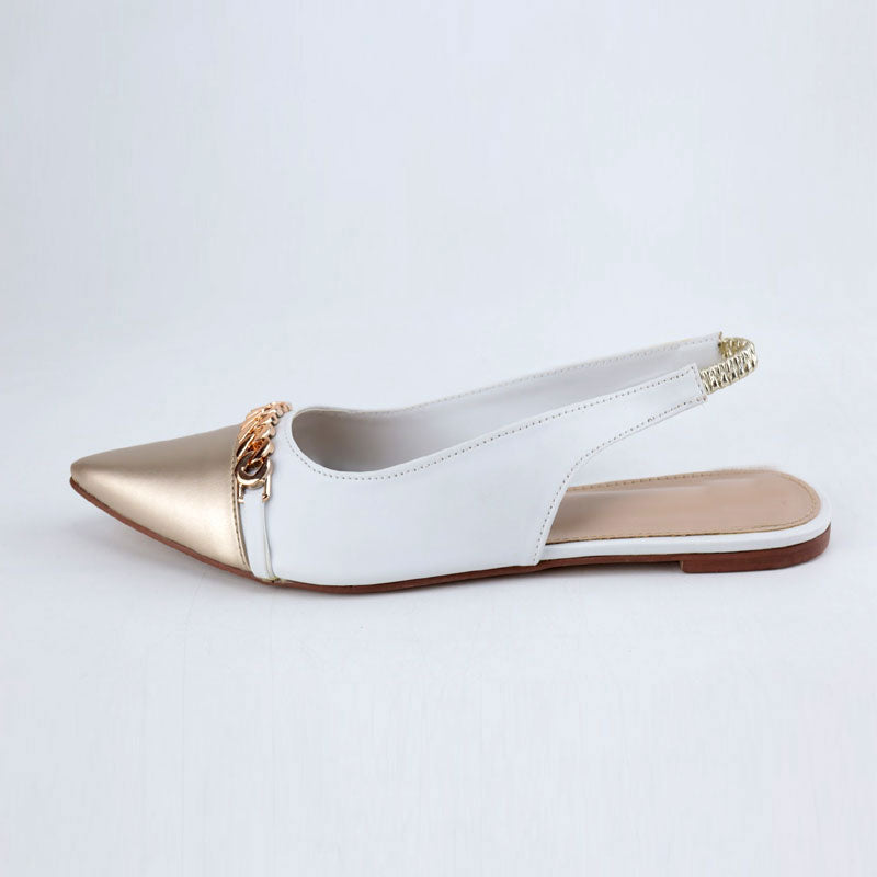 Gold flat shop slingback shoes