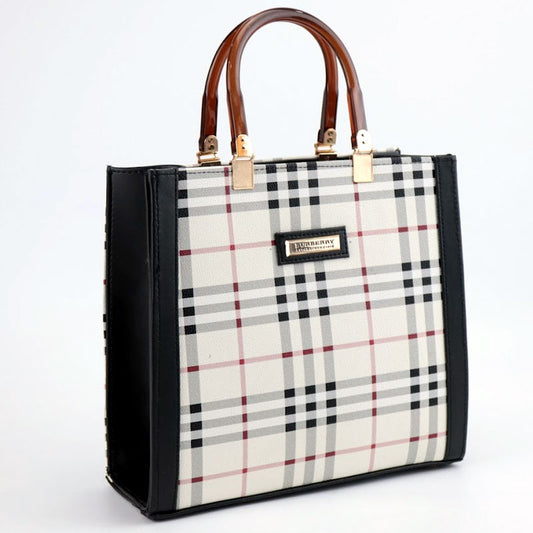 Iconic Checkered Tote Bag with Detachable Strap