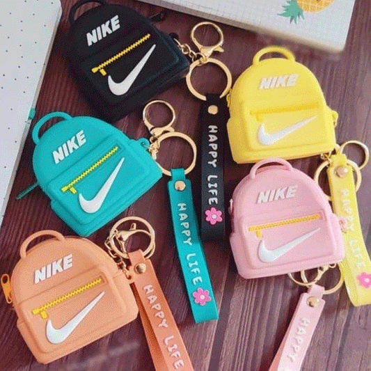Nike Mini Pouch Bag – Silicone Backpack Style Coin Bags with Cute Keychain