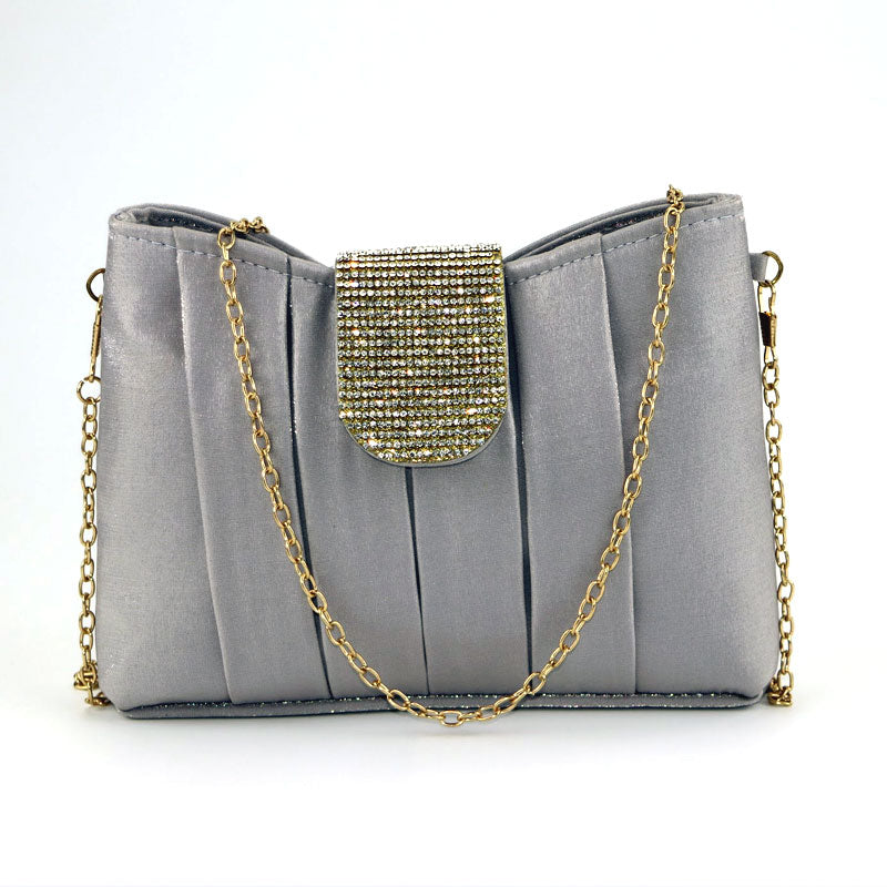 Diamond Flap Clutch Cross Body Long Chain Handbags