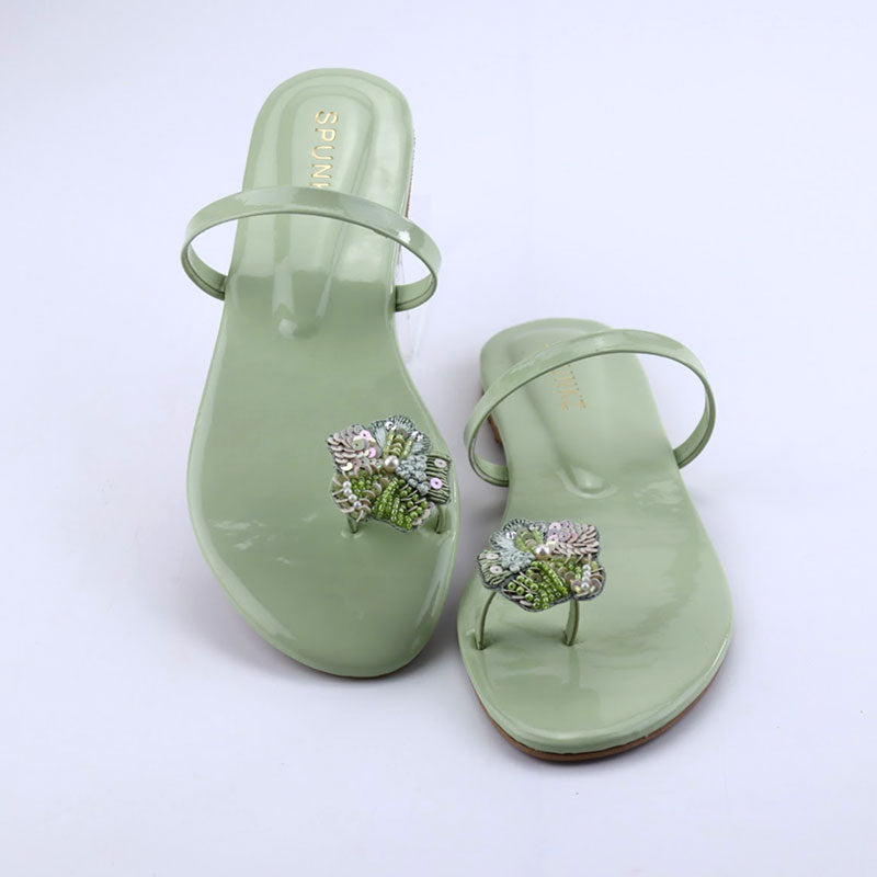 Flower Toe Ring Kolhapori Flats