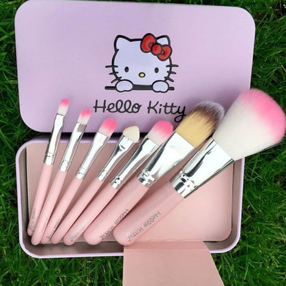 7 Pcs Cute Kitty Makeup Brushes Set