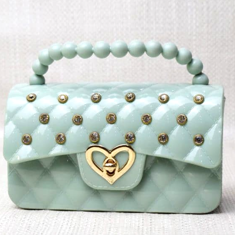 Pearl Handle Jelly Hand Bag For Women Sling Bags For Kids and Girls #22