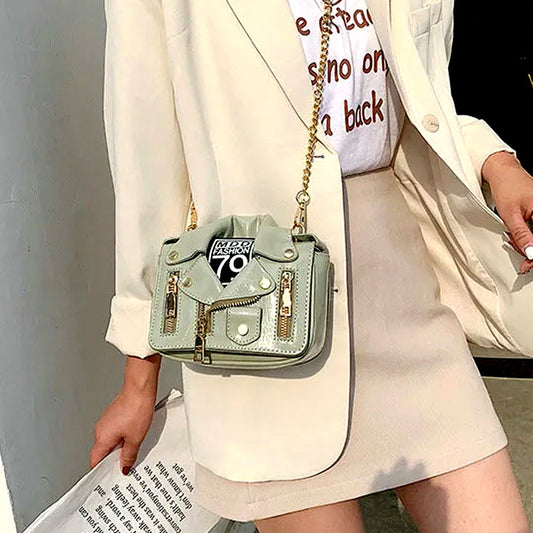 Jacket Purse Leather Casual Trendy Bag