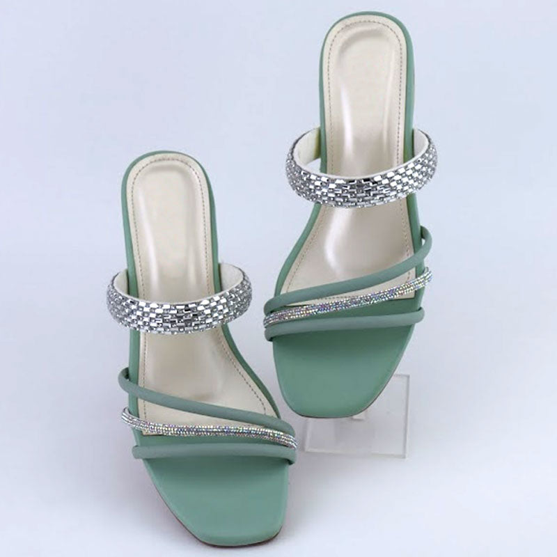 Women Casual Studded Strap Low Heel Sandal Sale Shoes