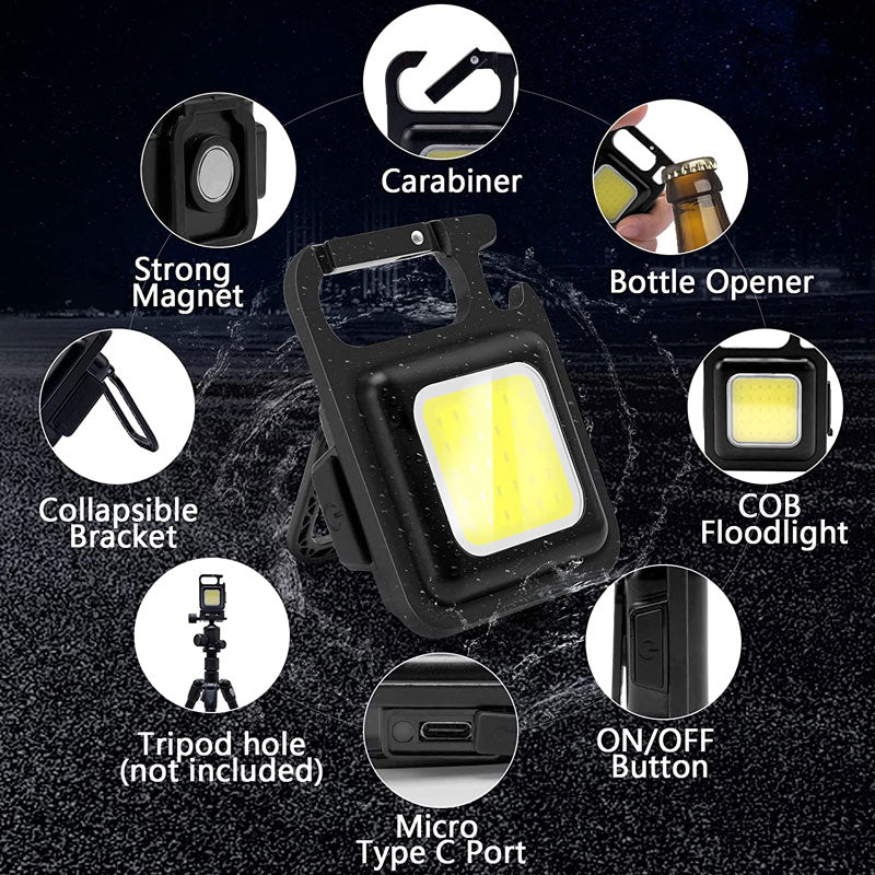 COB Led Rechargeable Keychain Waterproof Light