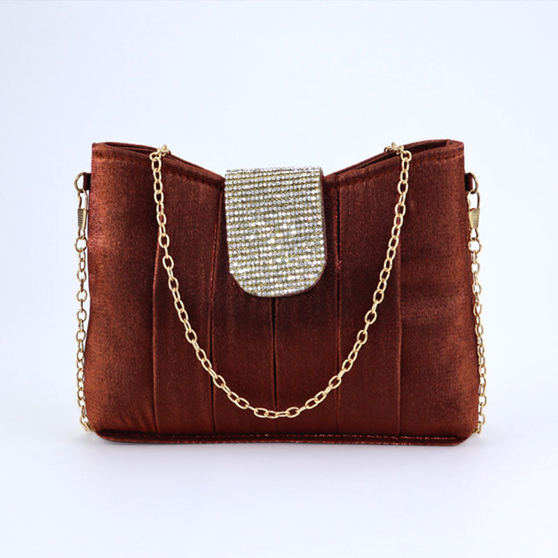 Diamond Flap Clutch Cross Body Long Chain Handbags