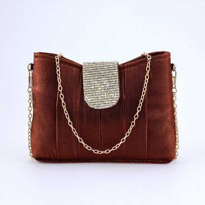 Diamond Flap Clutch Cross Body Long Chain Handbags