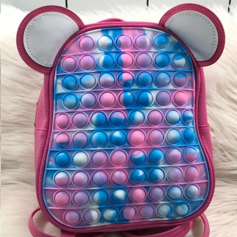 Kids Fidget Backpack Pop Purse Fidget Small School Bag Toy