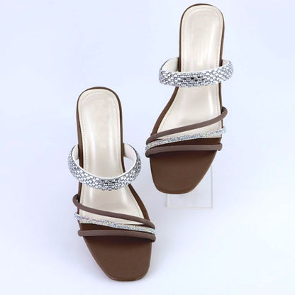 Women Casual Studded Strap Low Heel Sandal Sale Shoes