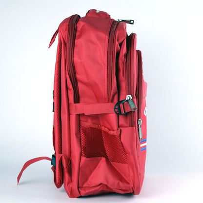 Champion Red Polyester Backpack - Functional Choice for Students and Professionals