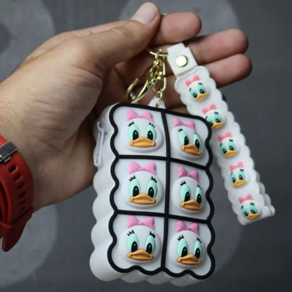 Cartoon Silicone Coin Bags – Cute Storage Bag Mini Zipper Car Key Chain