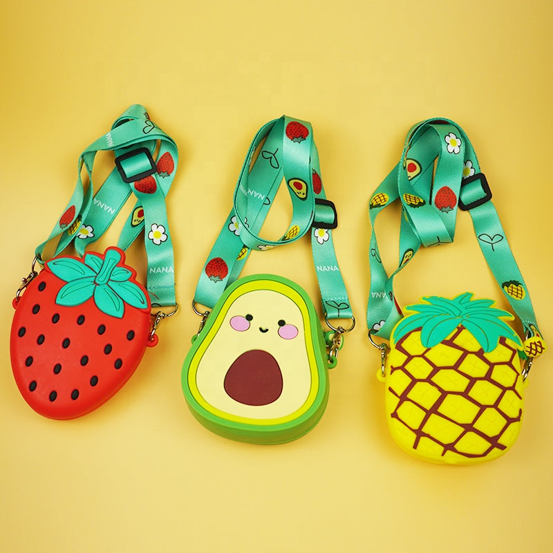 Trendy Fruit Crossbody Bag | Cute Silicone Wallet for Girls - Phone, Keys - Clearance Sale!