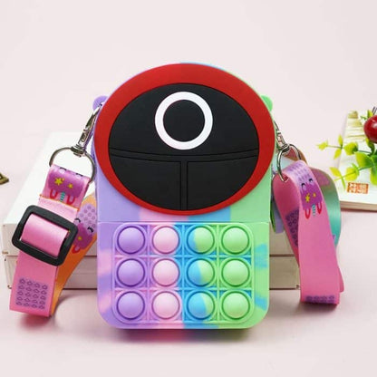 Squid Game Pop It Fidget Bag & Wallet , Stress Relief+Cute Style  Perfect Gift, Clearance Sale